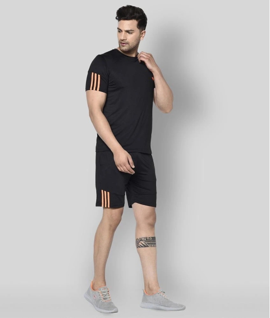 Glito - Black Polyester Regular Fit Solid Mens Sports Tracksuit ( Pack of 1 ) - M