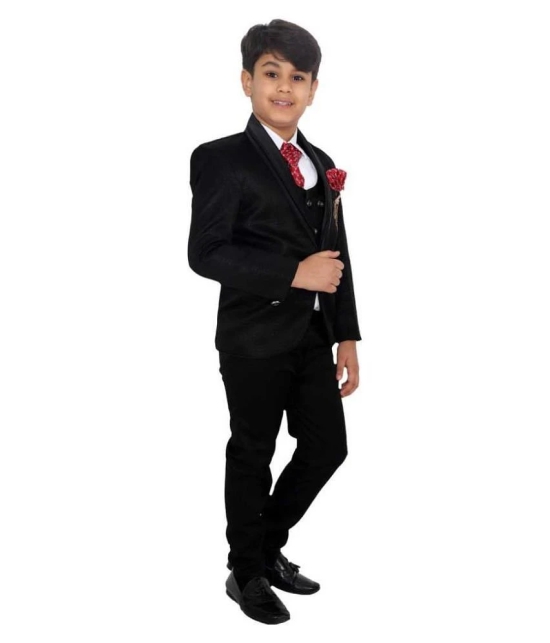 Fourfolds Boys Regular Fit 5-piece Suit - None