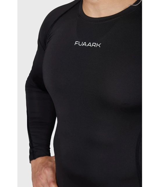 Fuaark Black Polyester Slim Fit Mens Sports T-Shirt ( Pack of 1 ) - None