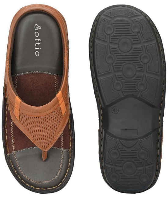 softio Tan Flip Flops - 6