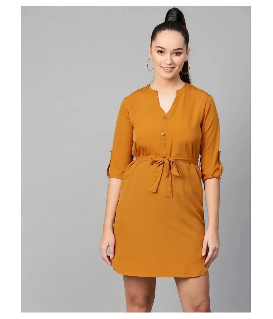 Zima Leto Polyester Yellow Regular Dress - Single - L