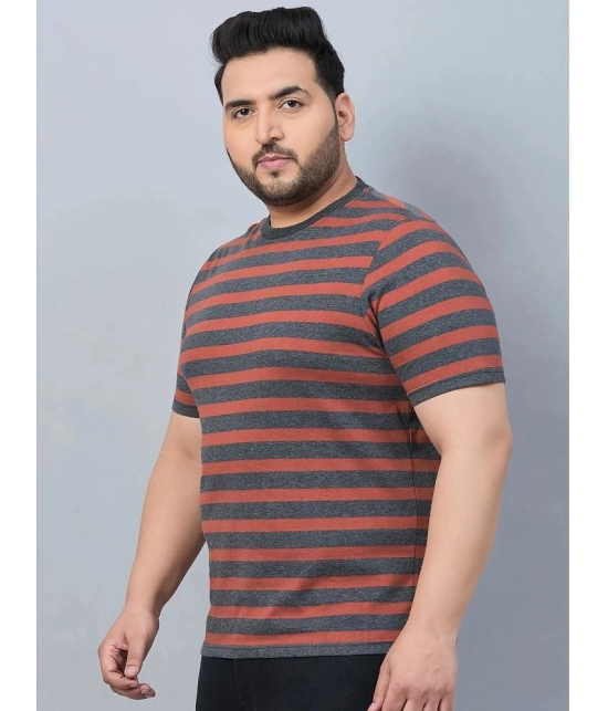 AUSTIVO Cotton Blend Regular Fit Striped Half Sleeves Mens T-Shirt - Multicolor ( Pack of 1 ) - None