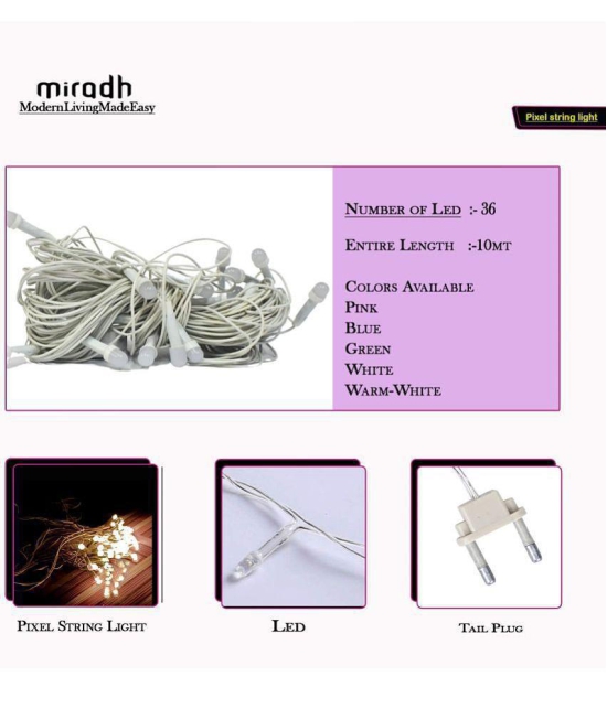 MIRADH - Pink 10Mtr String Light (Pack of 3) - Pink