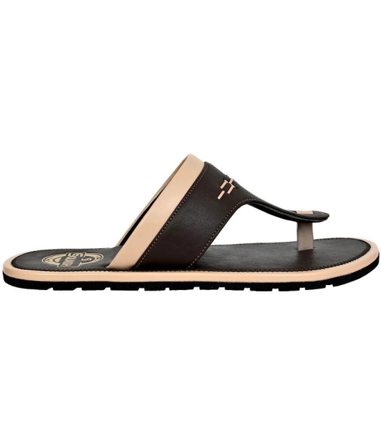 Squash Brown Mens Thong Flip Flop - None