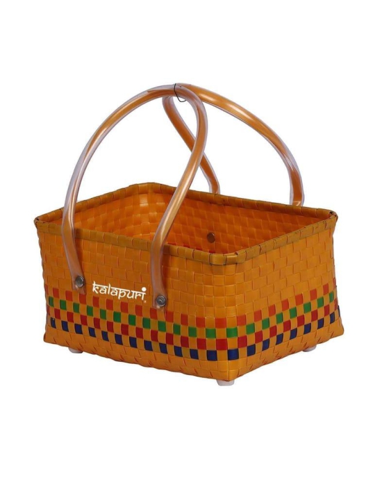 Handmade Orange Half Basket