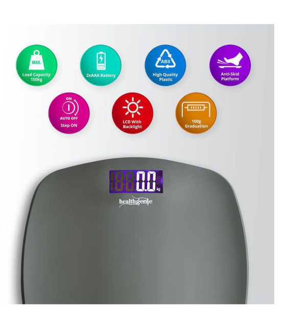 Healthgenie Digital Bathroom Weighing Scales Weighing Capacity - 150 Kg