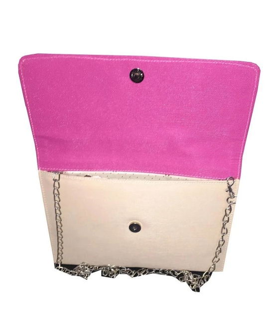 Apnav Pink-Cream Clutch with Sling