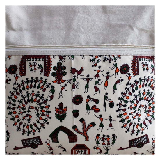 Garvi Gurjari (A Gujarat Govt Enterprise Handmade Warli Print Cotton Bag(GGCMJB16)