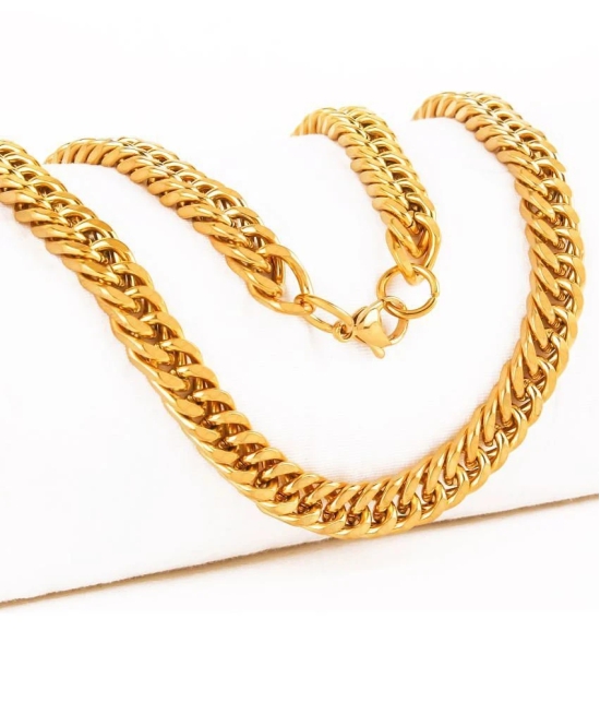 FASHION FRILL - Gold Plated Stainless Steel Chain ( Pack of 1 ) - None