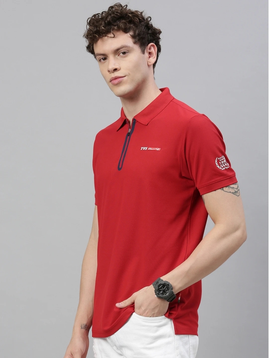 TVS Racing Polo Tshirt Polyester Red Blue