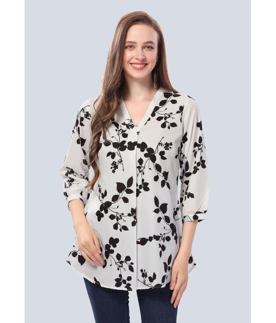 Meher Impex White Crepe Womens Tunic ( Pack of 1 ) - None