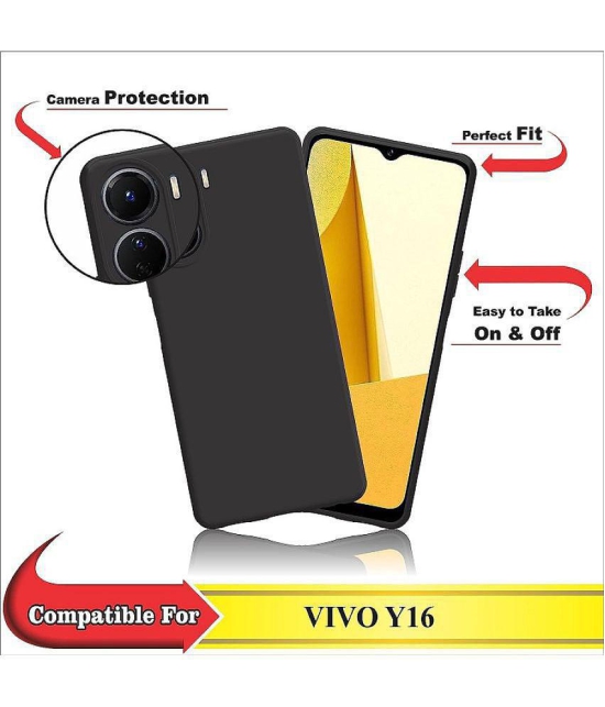 Case Vault Covers Silicon Soft cases Compatible For Silicon Vivo Y56 ( Pack of 1 ) - Black