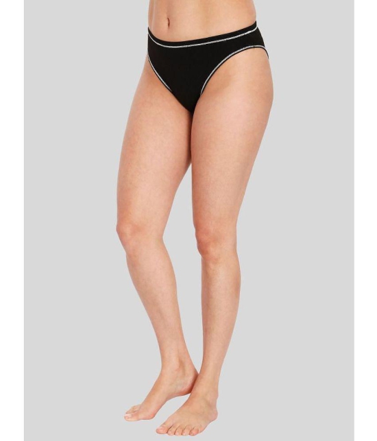 ILRASO - Black Modal Solid Women's Bikini ( Pack of 1 ) - None