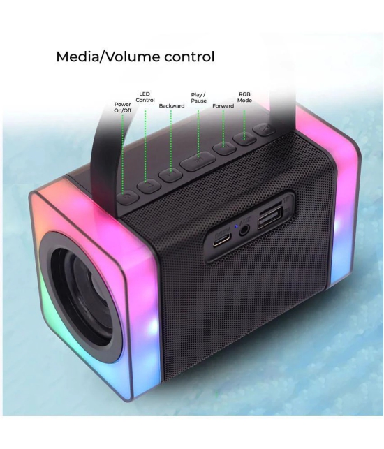 Zebronics MELO 15 W Bluetooth Speaker Bluetooth v5.0 with USB Playback Time 10 hrs Black - Black