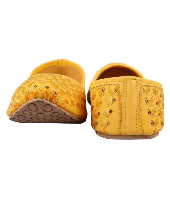 Raj Yellow Ethnic Footwear - None