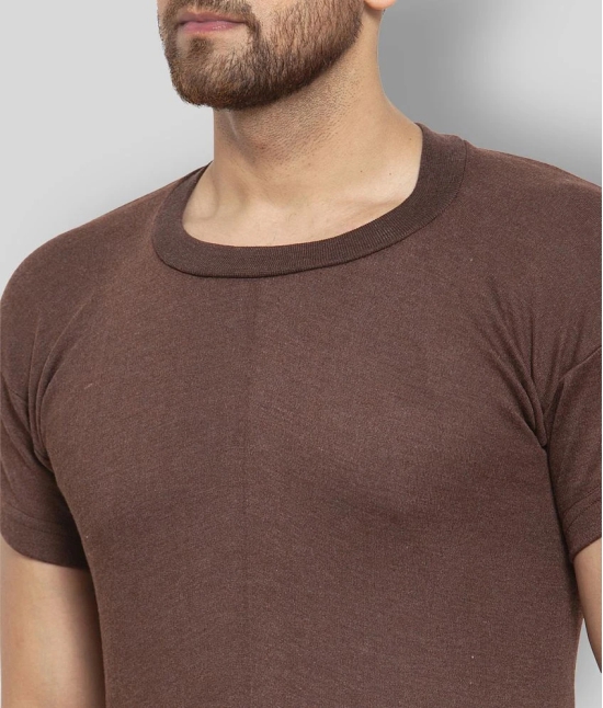 Uzarus - Brown Cotton Blend Mens Thermal Tops ( Pack of 1 ) - None