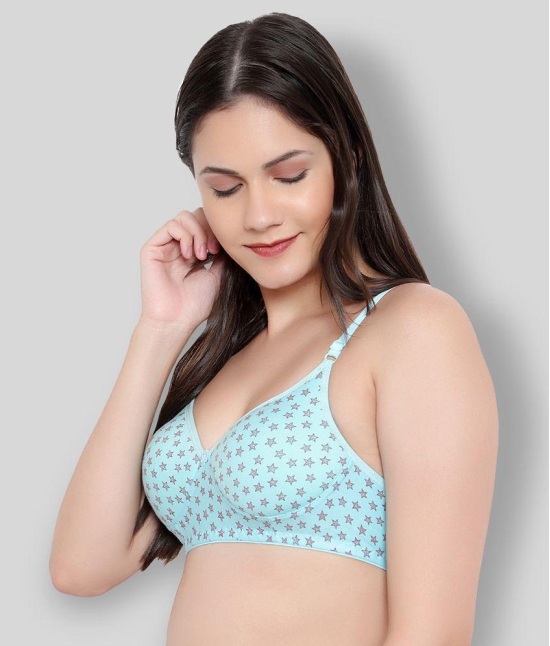 KYODO - Blue Cotton Lightly Padded Women's Everyday Bra ( Pack of 1 ) - 30B