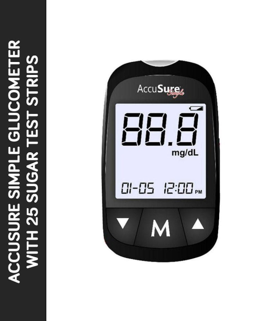 Accusure GLUCOSE MONITOR SIMPLE WITH 25 STRIPS ( STRIPS Expiry -Feb 2024)