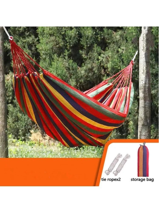 NAMRA Camping Hammock Swing Cotton Fabric Portable Travel Tree Hanging Bed Indoor Outdoor Garden Beach Sleeping Jhula for Baby Adults Men & Wome