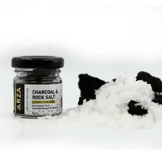 Charcoal Rock Salt Tooth Powder with Rock Salt & Charcoal Powder for Gum Strengthening