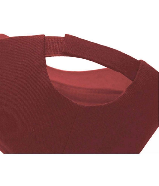 PENYAN Maroon Plain Cotton Caps - Maroon