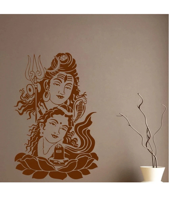 Decor Villa Jai Shiv And Parvati PVC Wall Stickers