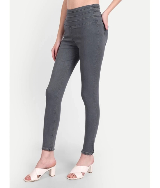 AngelFab - Denim Skinny Fit Grey Womens Jeggings ( Pack of 1 ) - None