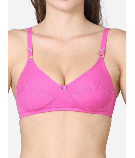 VStar - Magenta Cotton Non Padded Women''s Everyday Bra ( Pack of 1 ) - None