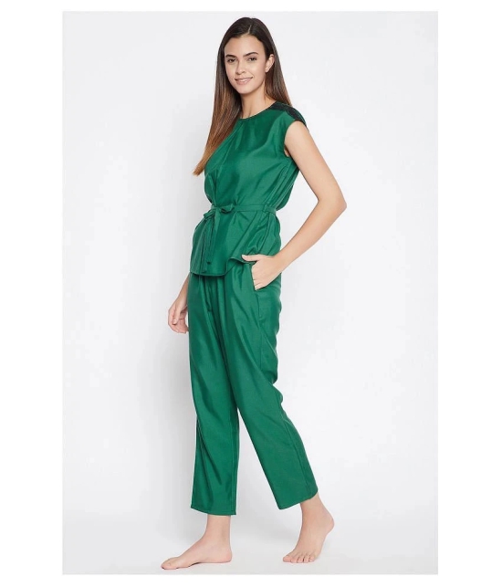 Clovia Rayon Nightsuit Sets - Green Pack of 2 - L