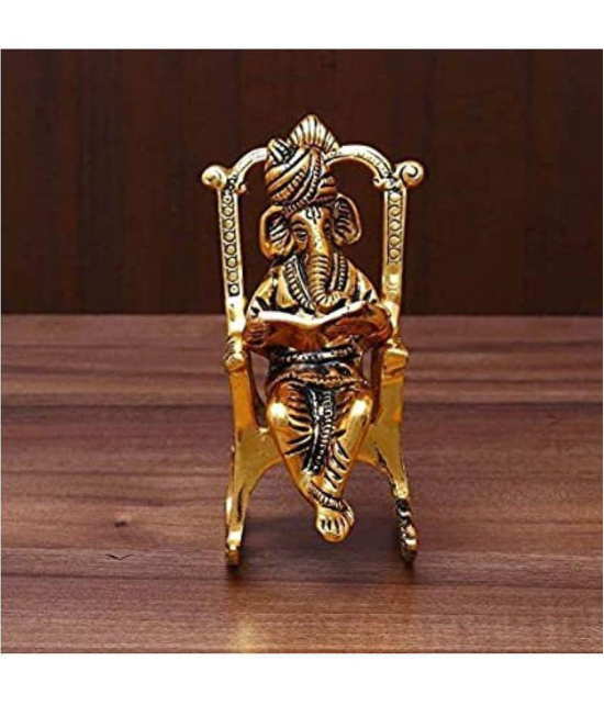 DvR ClicK - Brass Lord Ganesha 15 cm Idol