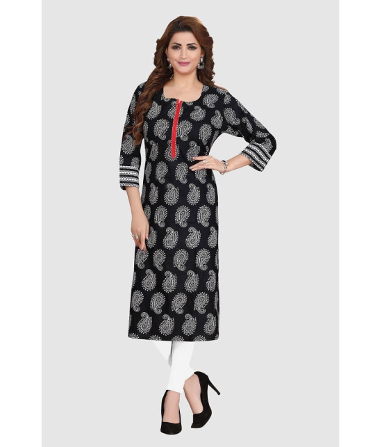 Meher Impex - Black Cotton Women''s Straight Kurti ( Pack of 1 ) - None