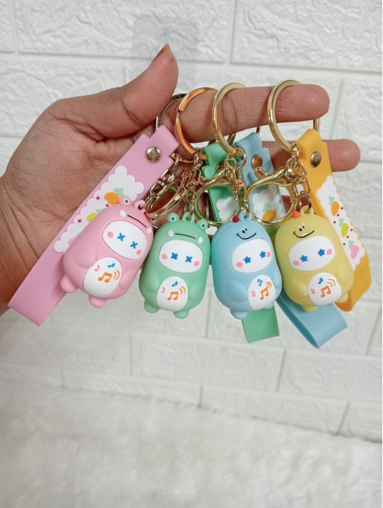 Quirky Melody Animal Keychain - Single Piece-Pink