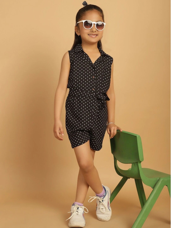 MINI & MING Girls Printed Sleeveless Basic Jumpsuit