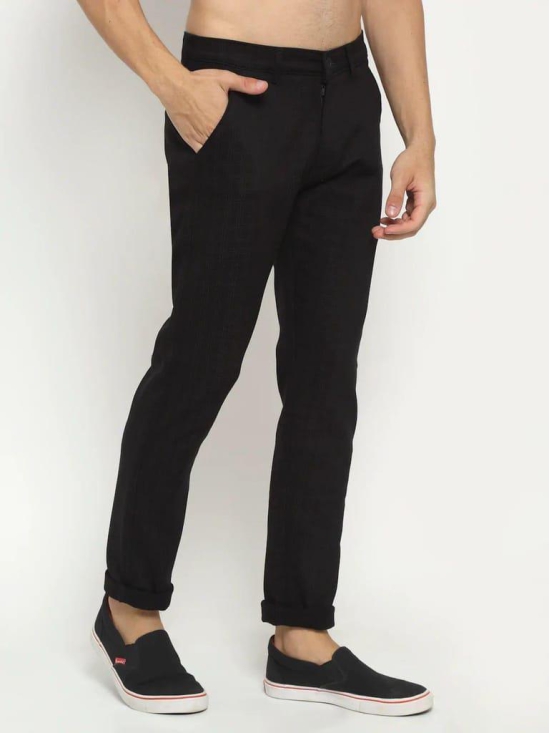 Rodamo  Men Black Slim Fit Chinos Trousers