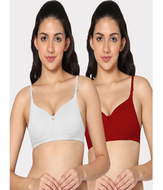 IN CARE LINGERIE - Multicolor Cotton Lightly Padded Women's T-Shirt Bra ( Pack of 2 ) - None