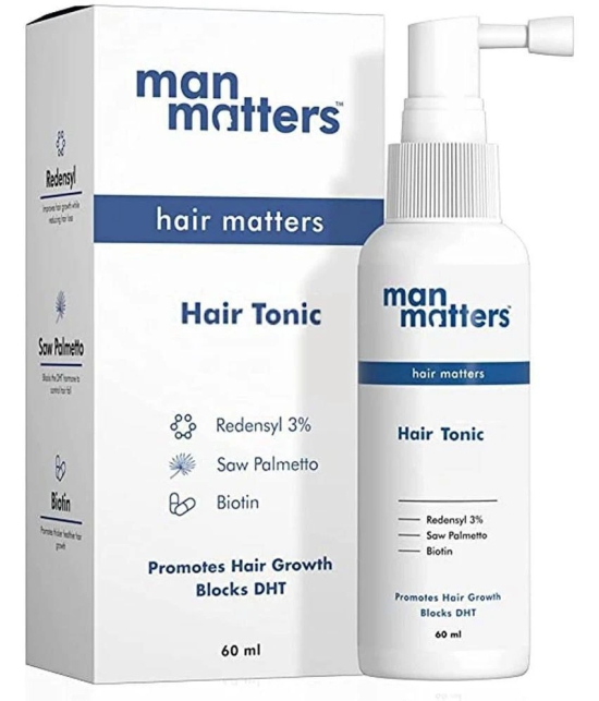 Man Matters 3% Redensyl Hair Growth Tonic for Men | With Biotin & Saw Palmetto | DHT Blocker | Paraben Free | 60ml