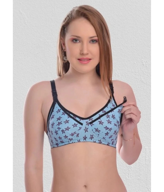 Desiprime - Blue Cotton Non Padded Womens Everyday Bra ( Pack of 1 ) - None