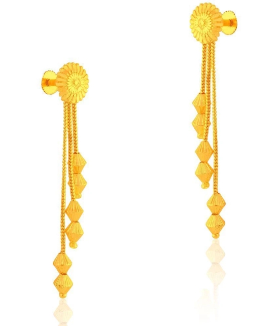 LUV FASHION Gold Drop Earrings ( Pack of 1 ) - Gold