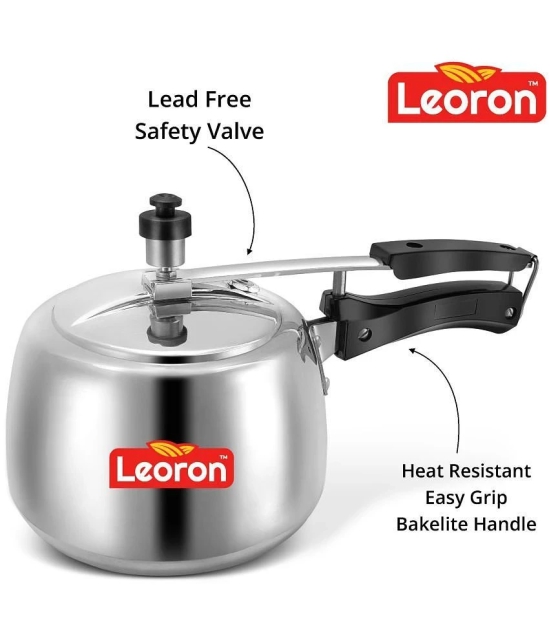 LEORON HANDI 3 L Aluminium InnerLid Pressure Cooker Without Induction Base