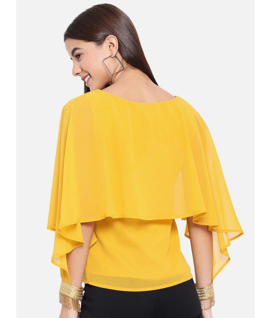 ALL WAYS YOU - Yellow Polyester Womens Cape Top ( Pack of 1 ) - M