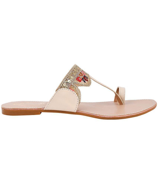 Shoetopia - Beige Womens Flats - None