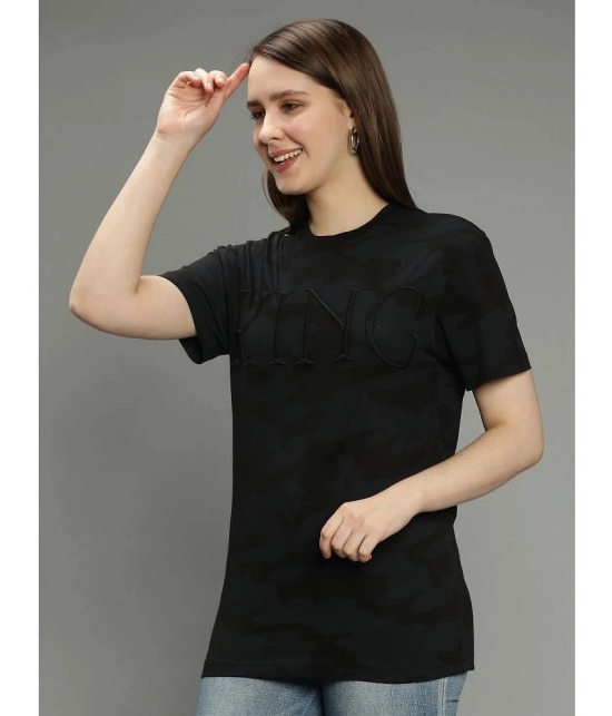 NUEVOSDAMAS - Black Cotton Blend Regular Fit Womens T-Shirt ( Pack of 1 ) - None