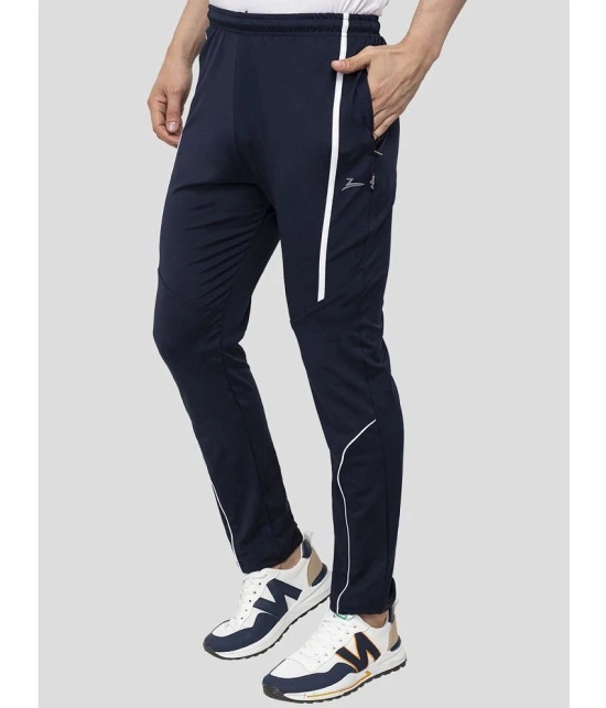 Zeffit - Navy Lycra Mens Trackpants ( Pack of 1 ) - None