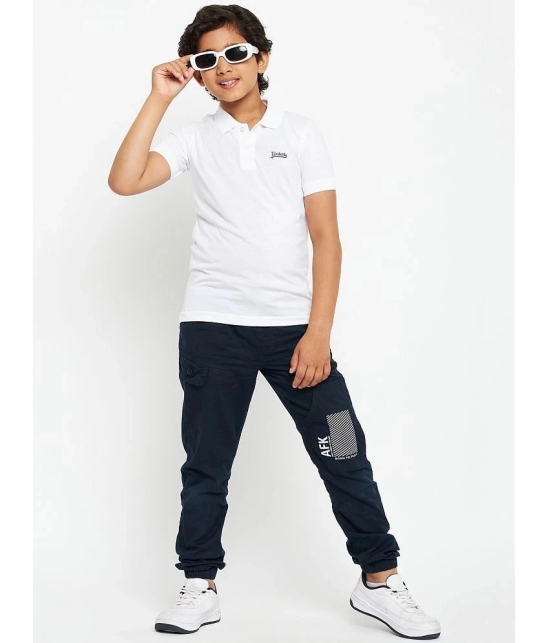 UNIBERRY - White Cotton Blend Boys Polo T-Shirt ( Pack of 1 ) - None