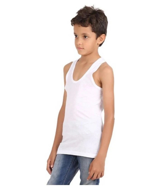 HAP KING Vest For Boys White(Pack Of 5) - 5 Years