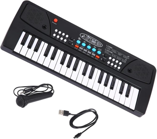 Humaira Big Fun 37 Key Piano Keyboard Toy with DC Power Option, Recording and Mic