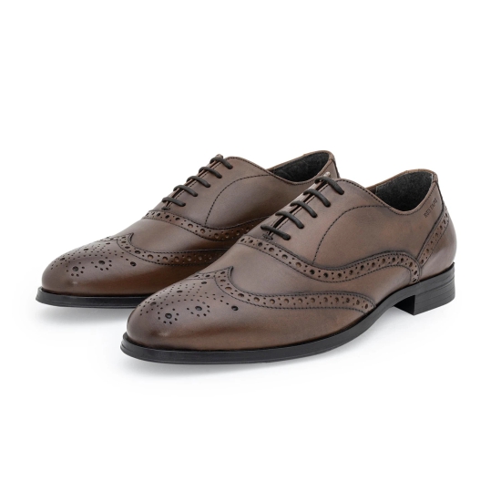 Red Tape Formal Oxford Shoes for Men |Refined Round-Toe Shaped Real Leather Shoes with Low-cut Pattern