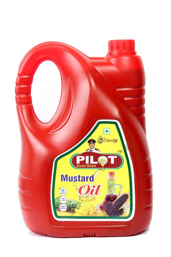 Pilot Cold Pressed Kachhi Ghani Mustard Oil, 5Litre