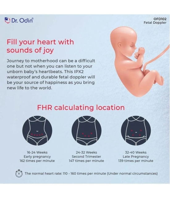 DR. ODIN Fetal Doppler With Ultrasound Gel Portable Doppler