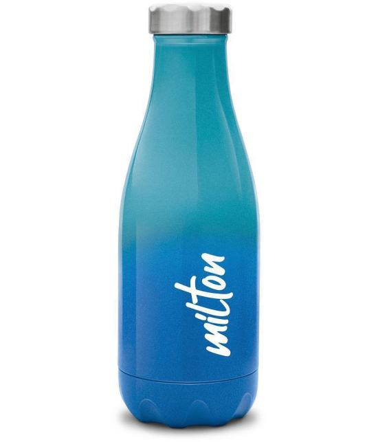 Milton Prudent 350 Thermosteel 24 Hours Hot and Cold Water Bottle, 360 ml, Blue - Blue